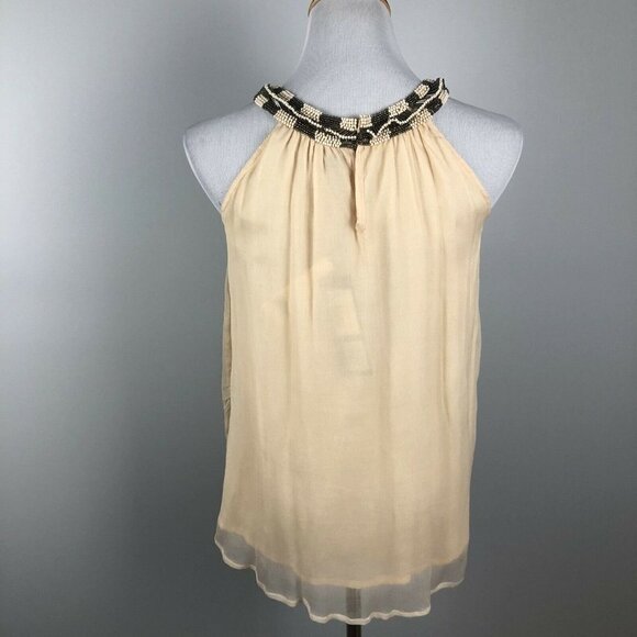 Guido Lombardi Beaded Sleeveless Blouse Size Medium Flowy NWT - Picture 4 of 12